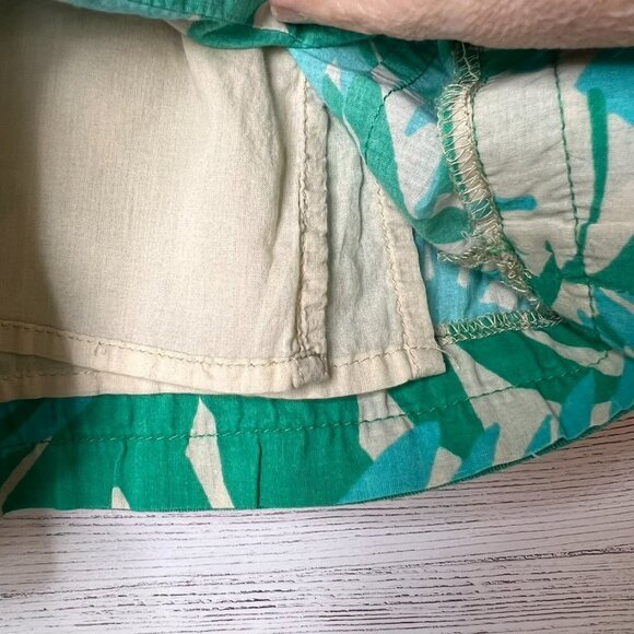 Ann Taylor Loft Skirt Womens SZ 4 Tropical Foliage A Line Palm Print Mini Aloha - Picture 9 of 16